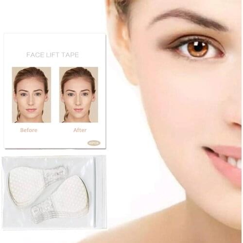 40Pcs / Set Invisible Thin Face Facial Stickers Facial Line Wrinkle Flabby Skin V Shape Face Lift Tape For Face