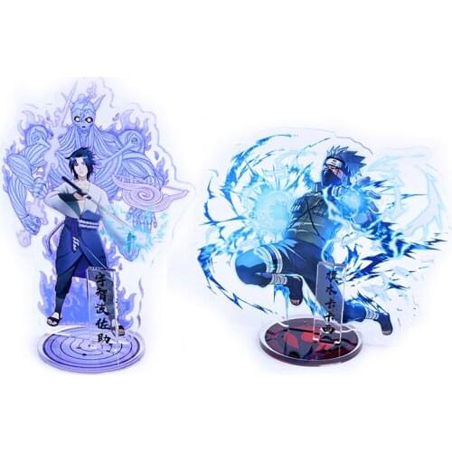 Anime Naruto Figures Big Acrylic Stand Model Toys Cartoons Uchiha Sasuke Itachi Action Figure Desk Decor Standing Sign Toys Gift