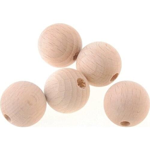 Free shipping! 20PCS 20MM natural unfinished Round wood spacer beads For Jewelry DIY wooden necklace