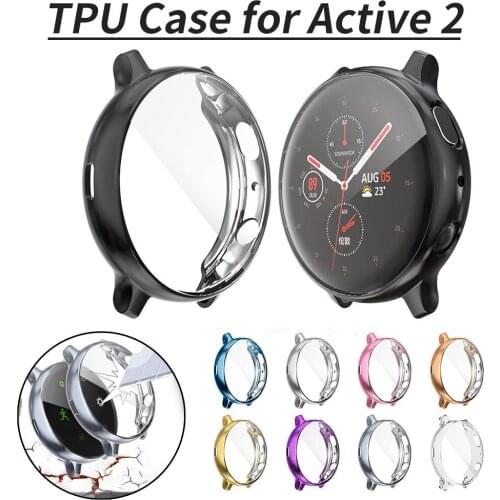 For Galaxy Watch Active 2 color protection case,for Samsung Galaxy Watch Active 2 40mm 44mm full screen Protector