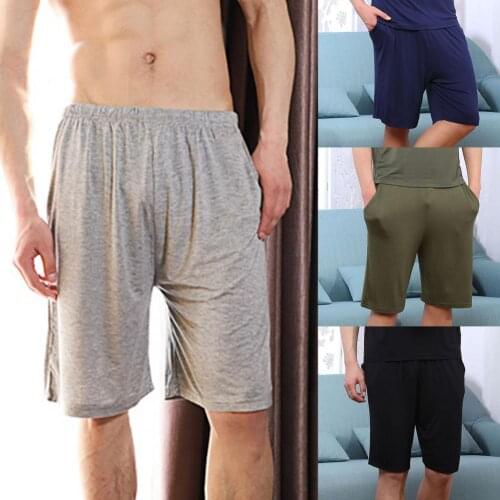Men Shorts Loose Breathable Modal Men Pajama Bottom Shorts for Sleeping Large size New summer Casual Sleepwear Home Nightwear
