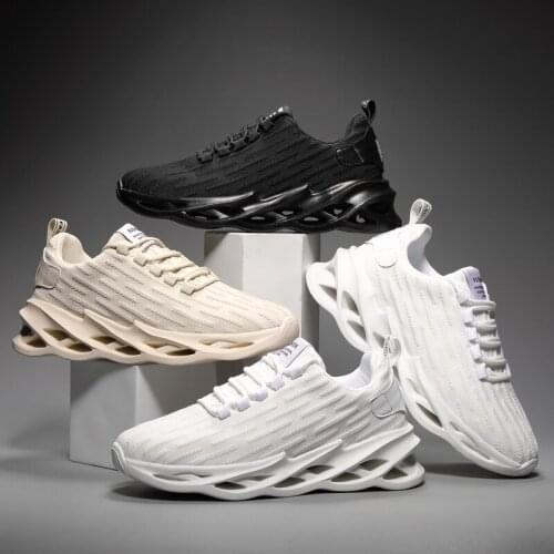 Informales slip solid zapatos para shoes Casual casuales casual white sport Fashionable Men de Male Light knitting sapatos 39 s