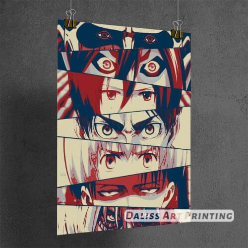 Canvas Anime Attack On Titan Eyes Pictures Home Decoration Paintings Poster HD Prints Wall Art Modular Living Room Framed