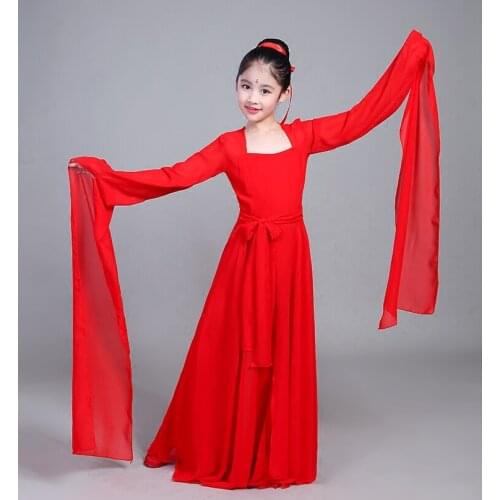 Red Yangko Dance Dress Girls Classical Folk Dance Costumes Ancient Fan Umbrella National Dancing Suit Cosplay Stage Performance