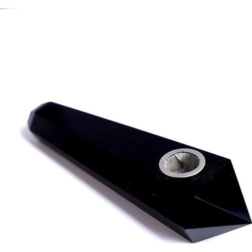 Natural Obsidian Quartz Crystal Cigarette Smoking Pipes Reiki Tobacco Wands Healing Home Decoration For Sale