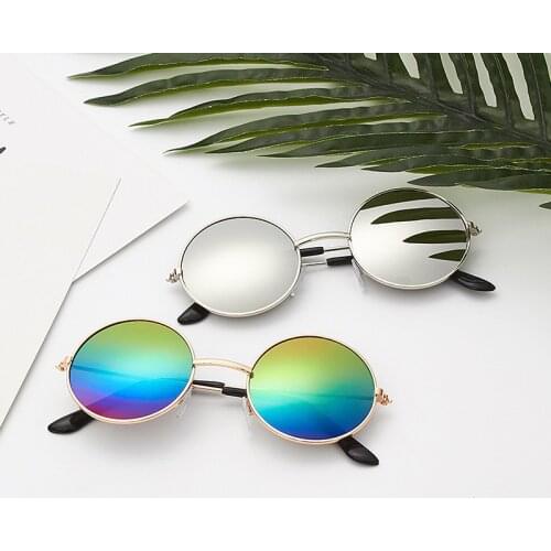 Seemfly New Fashion Childrens Sunglasses Boys Girls Colorful Round Frame UV Protection Sun Glasses Outdoor Shades Eyeglasses