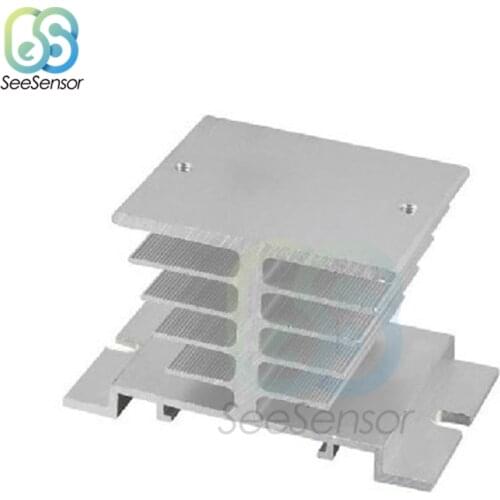 Single Phase Solid State Relay SSR Aluminum Heat Sink Dissipation Radiator Suitable for 10A 25A 40A Relay