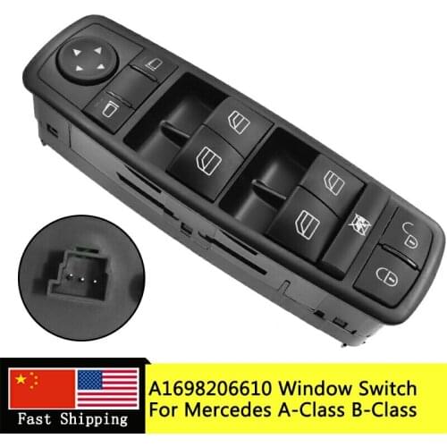 Left Hand Driver Side Car Electric Window Control Switch For Mercedes B-Class W245 A-Class W169 2005-2012 A1698206610 1698206610