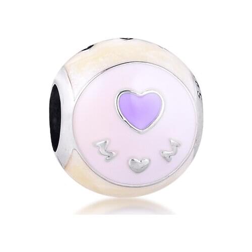 Fits For Pandora Charms Bracelets Love Mom Beads with Mixed Enamel 100% 925 Sterling-Silver-Jewelry Free Shipping