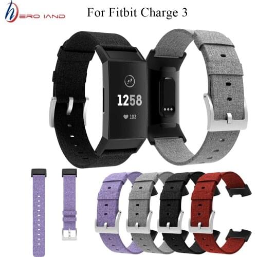 Watch Band Wrist Strap Woven Canvas Fabric For Fitbit Charge 3 Charge 4 Band Wristband For Fitbit charge3 Watch Accessories