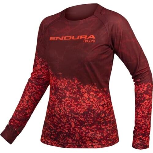 Raudax Endura Women Summer Autumn Crew Neck Shirt Team Racing Clothing Cycling Ladys Slim Bike Jersey Ropa Ciclismo Triathlon
