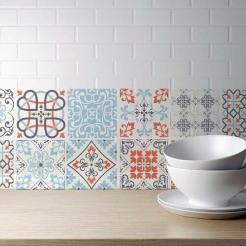 Self adhesive wall decal Arabic pattern bathroom waterproof kitchen anti oil tiles stickers bathroom muurstickers home 20x100cm