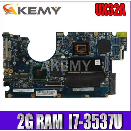 SAMXINNO For ASUS UX32A Laotop Mainboard UX32VD UX32V UX32A 90R-NYOMB1900Y Motherboard with 2G RAM I7-3537U 24G SSD