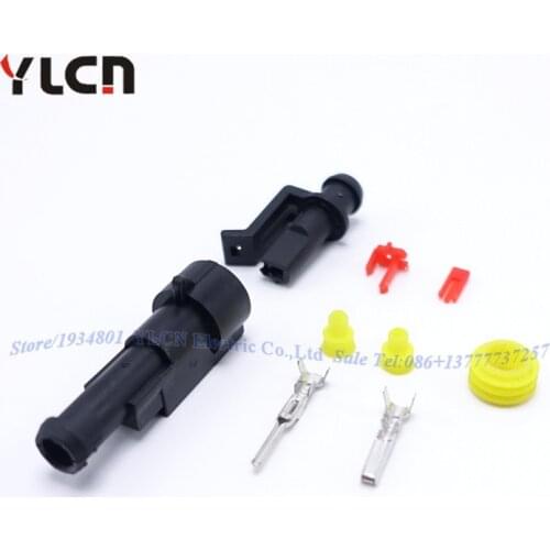 High Quality 1 Set New Brand Waterproof Sealed Plug 1 Pin /Way Auto Connector For Car