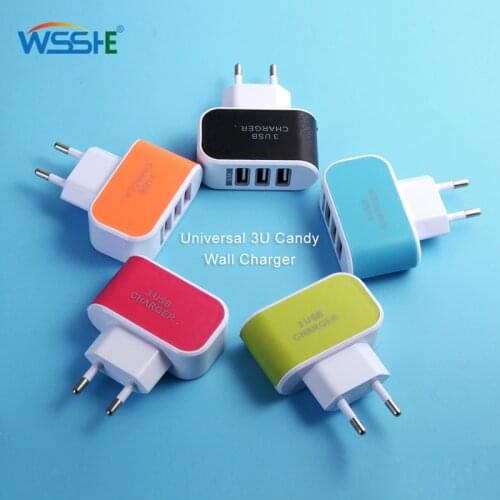 5V 2A USB Charger 3 Ports Travel Wall Charger Adapter For iPhone iPad Xiaomi Mobile Phone charging EU Charger For Samsung Huawei