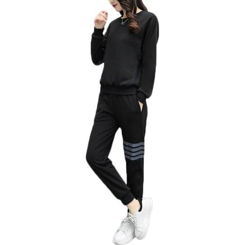 Women Clothing Set 2021 Fashion Two-piece Tracksuit Suit Women Casual Sporting Suit Female Loose Tops+long Pants Suit Women Sets