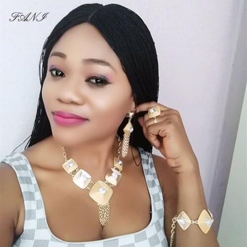 Fani Exquisite Dubai gold Jewelry Set Wholesale statement Bridal Jewelry Set Nigerian Wedding woman accessories jewelry set