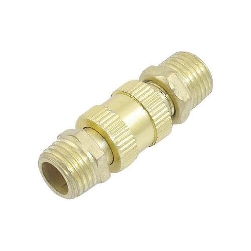 Gold Tone Male to Male Thread Manual Hand Slide Valve 1/4"PT Mrayu
