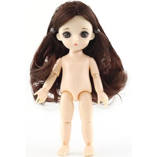 1/12 BJD Dolls 13 Moveable Jointed 16cm Nude Body Naked Women Body Fashion Dolls Toy For Girls Gifts