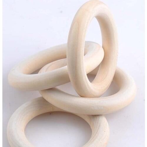 10pcs - Large Wooden Ring - 2.75 inch diameter (70mm) - Great for Jewelry, Teethers, Rings Toss Games and More free shipping