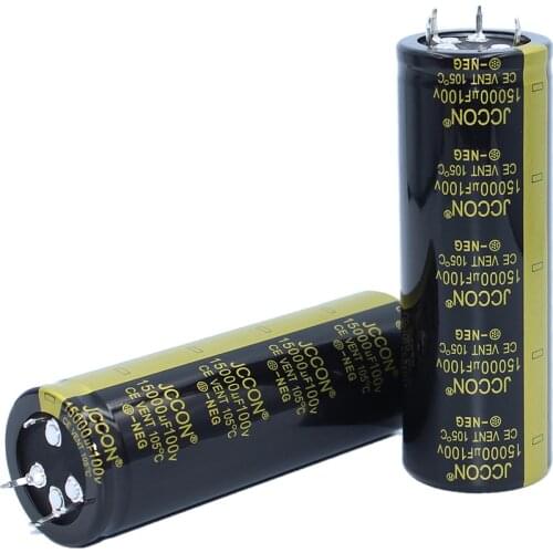 2pcs JCCON 2 Stitches / 4 Stitches 15000UF 100V 35x100mm105 ℃ New Audio Power Amplifier Power Horn Capacitor