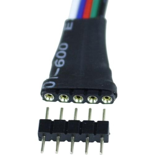 20pcs 5pin RGB connector, 5 pin needle, male type double 5pin, for LED RGBW strip connector LEEDSUN