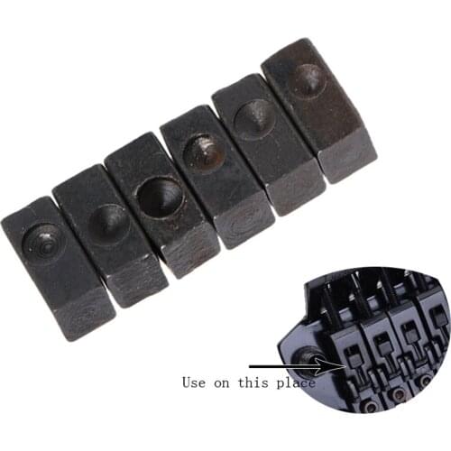 6 Pcs Electric Guitar Tremolo Bridge Saddle Clamp Locking String Insert Block