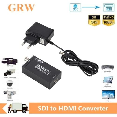 Grwibeoou SDI to HDMI Converter Adapter Support HD-SDI / 3G-SDI Signals Showing on HDMI Display Free Shipping