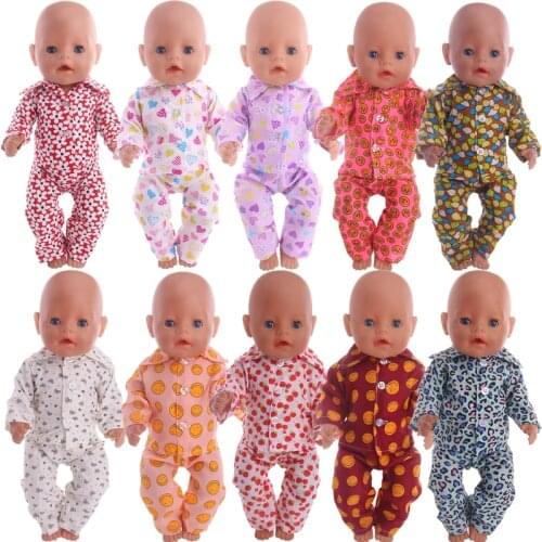 Doll Accessories 43cm Reborn Baby Doll Pajamas, 18-inch American Doll Clothes, Christmas Gifts For Children, Childrens Toys