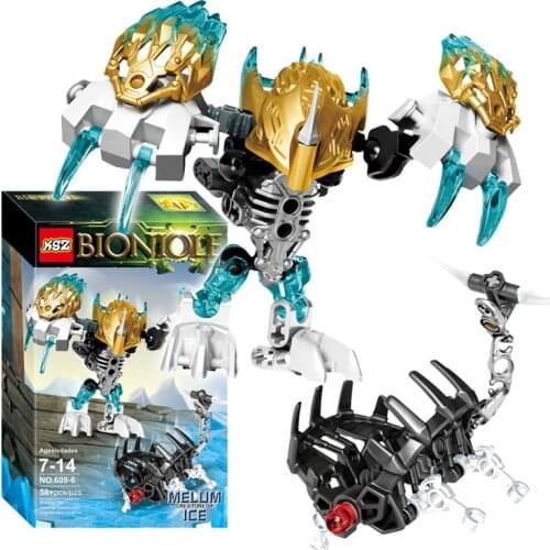 BIONICLE Melum Creature of Ice Action Figures Building Block Robot Toys For Kids Gift Compatible Major Brand 71305 58pcs/Set