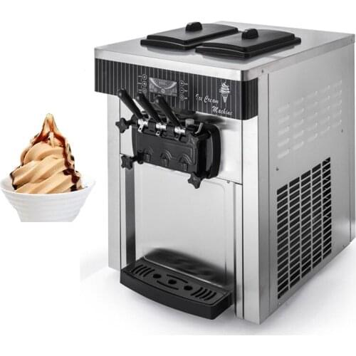 Electric Soft Serve Ice Cream Machine Fully Automatic Ice Cream Makers Commercial Desktop Yogurt Sweet Cone Machine 2200W