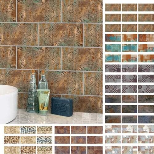 Funlife EP Waterproof PVC 20x10cm Brushed Silver Diy Removable Wall and Tile Sticker/Wall Art For Bathroom and Kitchens Decors
