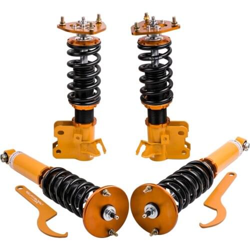24 way Suspension Coilovers shock Kit for Nissan S14 Silvia 200SX 240SX 94-98 Spring Strut Damper Camber Plate Front Rear
