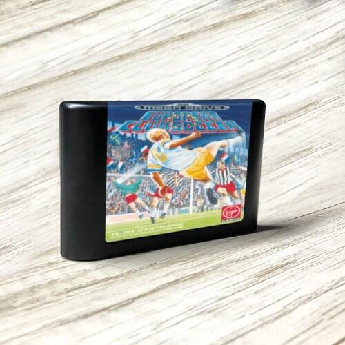 European Club Soccer - EUR Label Flashkit MD Electroless Gold PCB Card forSega Genesis Megadrive Video Game Console