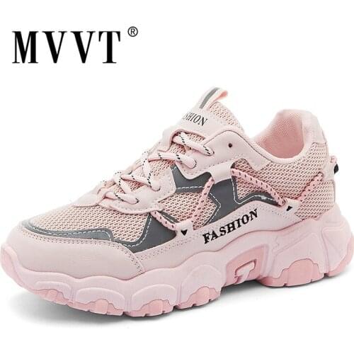 MVVT Women Running Shoes Platform Sports Shoes For Women Sneakers zapatillas de deporte Height-increasing Walking Shoes