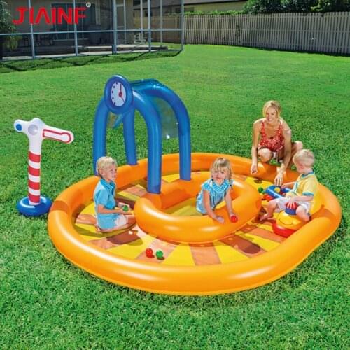 Summer Inflatable Swimming Pools For Children Ocean Ball Grassy Beach Play Accessories Portable Circular Railway Paddling Pool