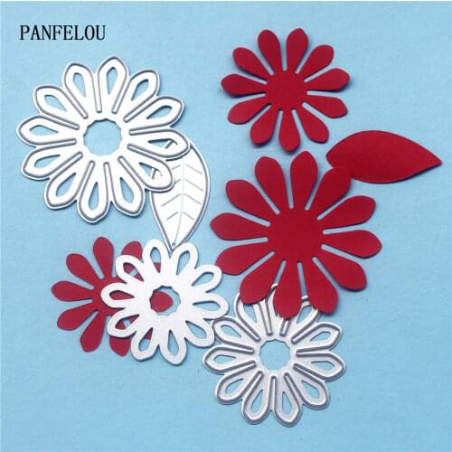 PANFELOU Metal craft Combination of flowers paper die cutting dies for Scrapbooking/DIY Easter wedding Halloween cards