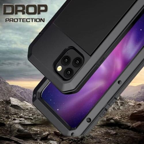 Heavy Duty Protection Doom Armor Metal Aluminum Phone Cases For iPhone 11 Pro Max XS XR X 6 6S 7 8 Plus 5 Shockproof Case Cover