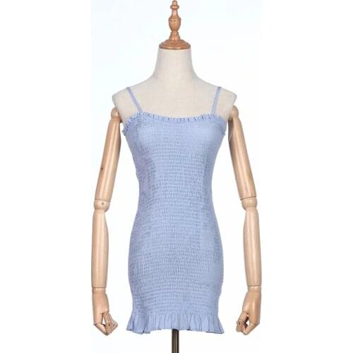 Sexy Spaghetti Strap Sleeveless Mini Bodycon Dresses DLQZ330