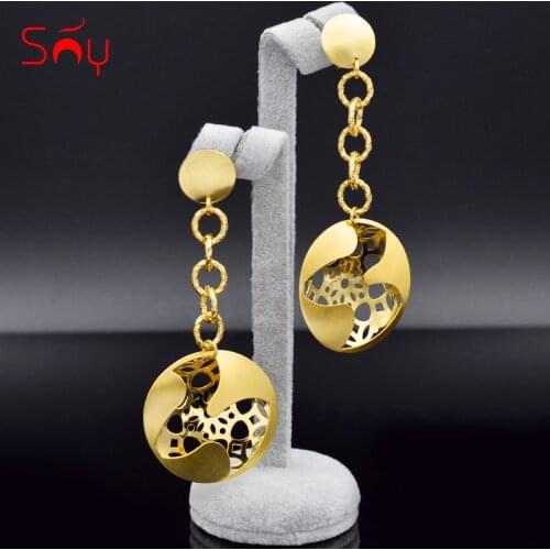 Sunny Jewelry Round Earrings For Women Long Drop Dangle Earrings Bohemia Hot Selling Big Jewelry Findings For Wedding Birthday