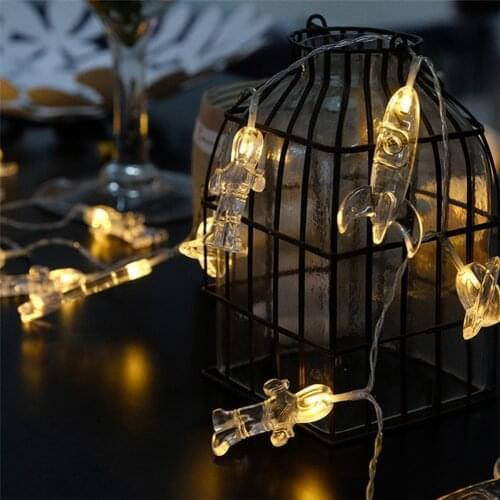 1.5 /3 M Outer Space Astronauts Spaceship Rocket Mars LED String Lights Baby Shower Christmas Birthday Party Wedding Decor