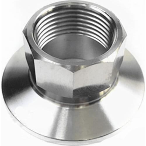 1/2" 3/4" 1" 1-1/4" 1-1/2" 2" BSPT Female 1.5" 2" 2.5" Tri Clamp Hex Nut Coupler SUS304 Stainless Sanitary Connector Homebrew