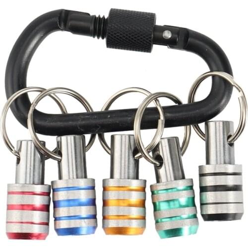 Stainless Steel Socket Extension 1/4-Inch Hexagonal Shank Keychain Extension Screwdriver Bit Holder Socket Adapter-ABUX