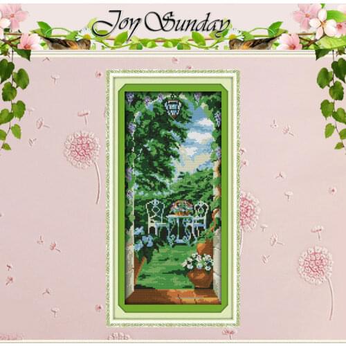 Courtyard Scenery Patterns Counted Cross Stitch 11CT 14CT Cross Stitch Set Wholesale Cross-stitch Kit Embroidery Needlework