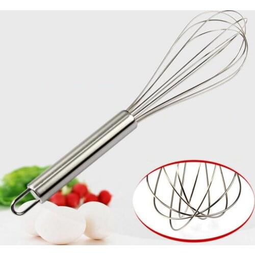 10-inch Stainless Steel Whisk Bold Upgraded Top Quality Kitchen Mixer Egg Balloon Beater Milk Utensils Strong 26cm 6 Wire