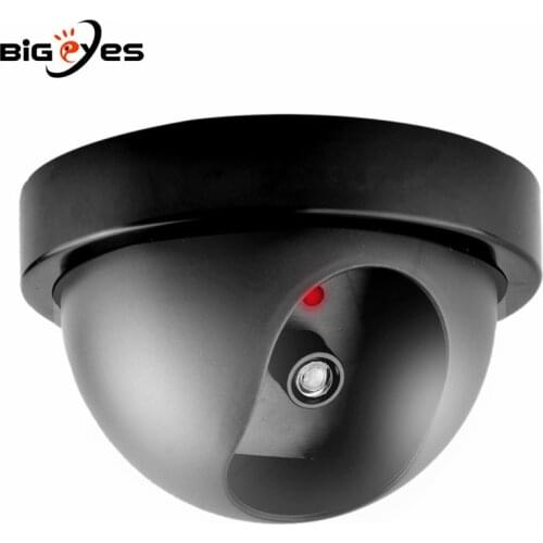 Indoor Fake CCTV Camera Dome Simulation Burglar Alarm Camera Battery Power Security Surveillance Simulated Camera Led Monitor