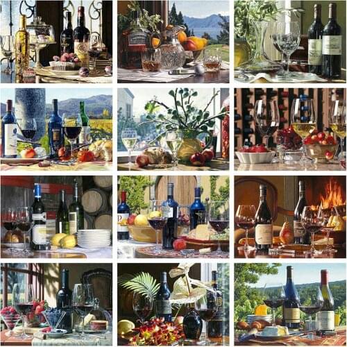 Bear bottle Cross Stitch Embroidery Snow Tree Scenery Cotton Thread Painting DIY Needlework Kits 14CT Winter Home Decoration