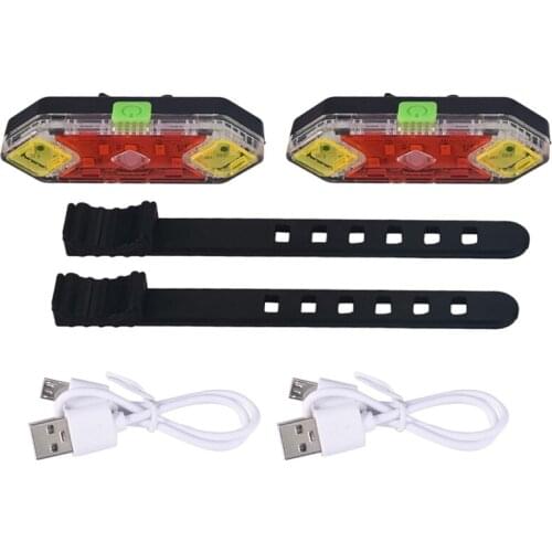 USB Rechargeable Bike Tail Light 2 Pack,IPX5 Waterproof Ultra Bright LED Bike Rear Light,8 Light Mode Options