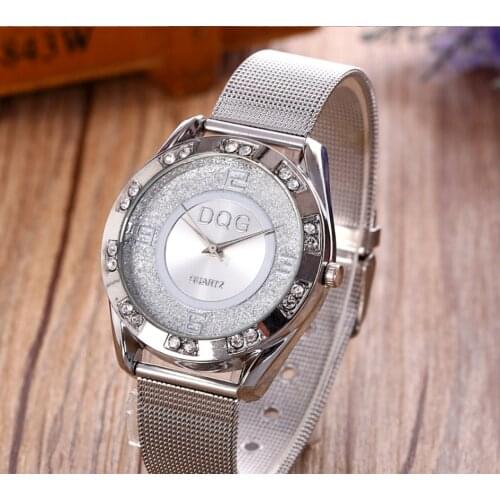 Zegarek Damski High quality DQG Luxury Bear men watch Stainless Steel Rhinestone Dress Quartz women watches Kobiet Zegarka Gift
