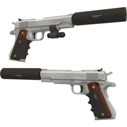 1:1 Paper Model Firearms Pistol 3D Handmade Killer -Silverballer 45 ACP Pistol/Gun Paper Toy